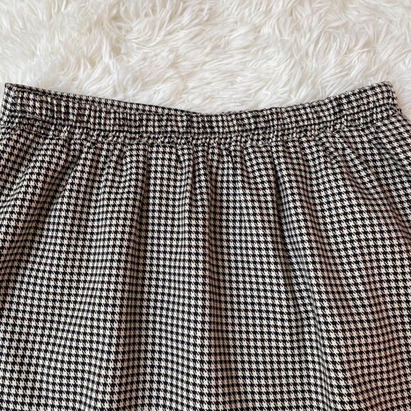 Deather Front Button Skirt F Black/ Ivory - Picture 5 of 6